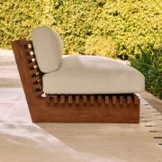 Stained Teak Outdoor 2-Seater