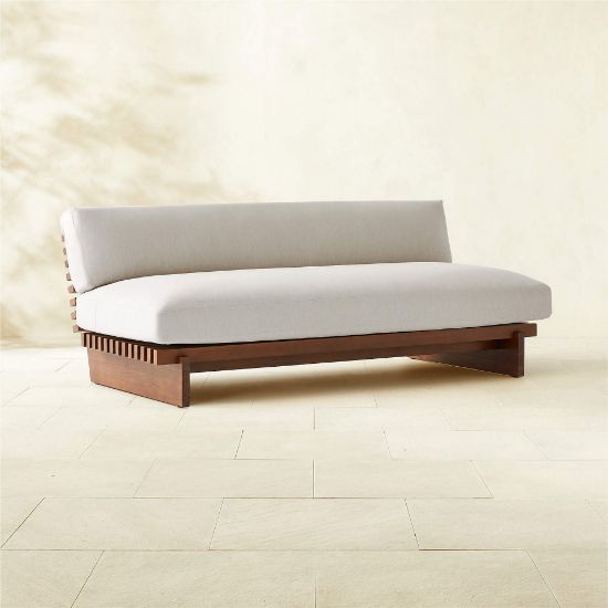 Stained Teak Outdoor 2-Seater