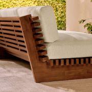 Stained Teak Outdoor 2-Seater