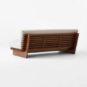 Stained Teak Outdoor 2-Seater