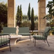 Black Metal Outdoor Sofa