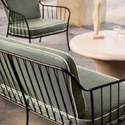 Black Metal Outdoor Sofa