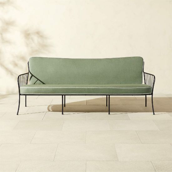 Black Metal Outdoor Sofa
