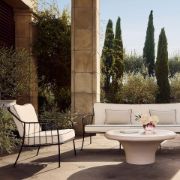 Black Metal Outdoor Sofa