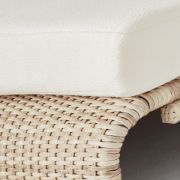 Curved Woven Outdoor Sectional Sofa with Pearl Cushions