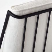Iron Outdoor 2-Seater with Ivory Cushions