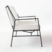 Iron Outdoor 2-Seater with Ivory Cushions