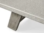 Picture of outdoor coffee table with teak base elegant