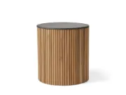 Picture of Outdoor End Table with Teak & Concrete – Solid