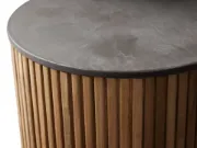 Picture of Outdoor End Table with Teak & Concrete – Solid