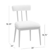 Ivory Upholstered Dining Chair with Oak Frame