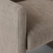 Warm White Corduroy Dining Armchair