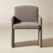 Warm White Corduroy Dining Armchair