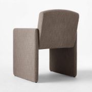 Warm White Corduroy Dining Armchair