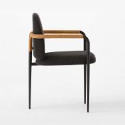 Performance Fabric Dining Armchair with Metal Frame