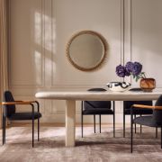 Performance Fabric Dining Armchair with Metal Frame