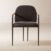 Performance Fabric Dining Armchair with Metal Frame