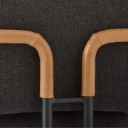 Performance Fabric Dining Armchair with Metal Frame