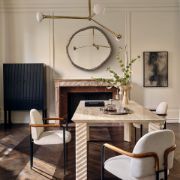 Performance Fabric Dining Armchair with Metal Frame