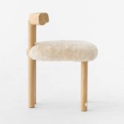 Shearling & Oak Dining Chair
