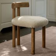 Shearling & Oak Dining Chair