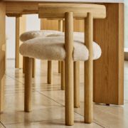 Shearling & Oak Dining Chair
