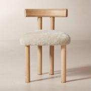 Shearling & Oak Dining Chair