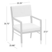 Lacquered Wood Dining Armchair