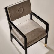 Lacquered Wood Dining Armchair