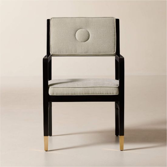 Lacquered Wood Dining Armchair