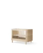 Picture of Convertible Wood Bed in White-Oiled Oak Finish