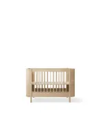 Picture of Convertible Wood Bed in White-Oiled Oak Finish