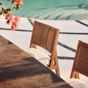 Teak & Rattan Dining Armchair