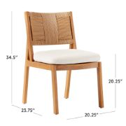 Teak & Rattan Dining Armchair