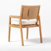 Teak & Rattan Dining Armchair