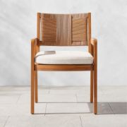 Teak & Rattan Dining Armchair