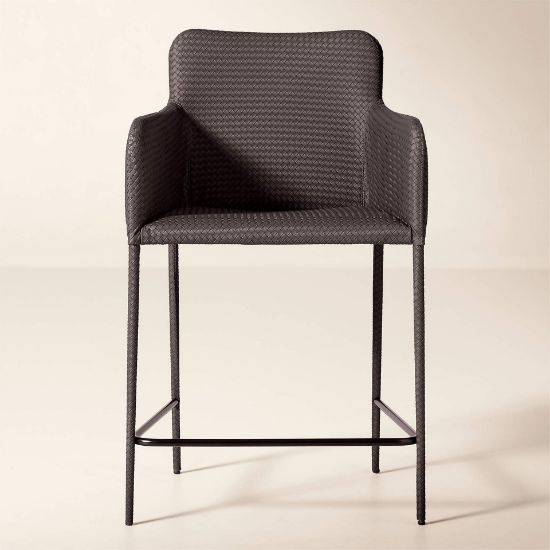 Vegan Leather Counter Stool
