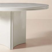 Round White Resin Dining Table