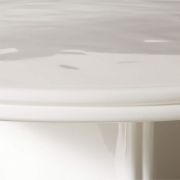Round White Resin Dining Table