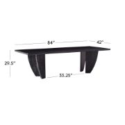 Black Ash Wood Dining Table