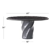 Black Round Resin Dining Table