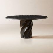 Black Round Resin Dining Table