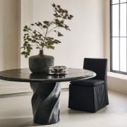 Black Round Resin Dining Table