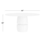Round Acacia Wood Dining Table