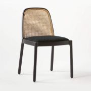 Black Cane Dining Chair