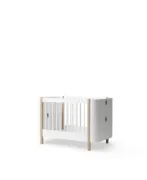Picture of Convertible Wood Bed in White-Oiled Oak Finish