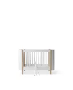 Picture of Convertible Wood Bed in White-Oiled Oak Finish