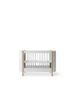 Picture of Convertible Wood Bed in White-Oiled Oak Finish