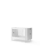 Picture of Convertible Wood Bed in White-Oiled Oak Finish