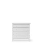 Refined White Nursery Dresser with 4 Drawers